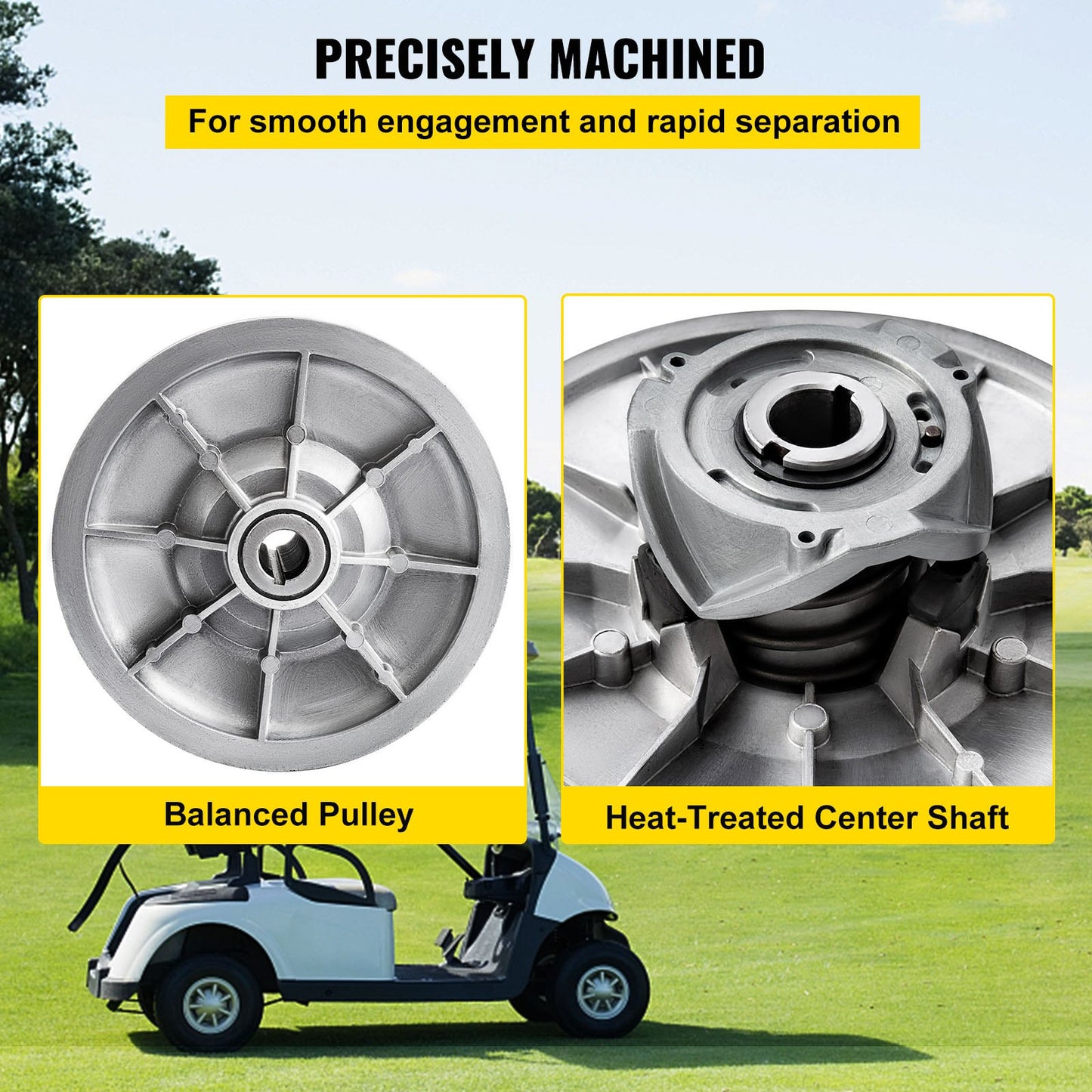 Golf cart with high torque driven clutch for club car DS &amp; Prejudice 1997 to up club car 4-stroke petrol golf cart model, silver