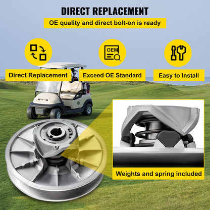 Golf cart with high torque driven clutch for club car DS &amp; Prejudice 1997 to up club car 4-stroke petrol golf cart model, silver