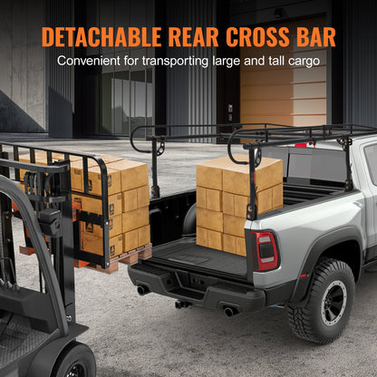 Truck Rack Pickup Ladder Rack 1000lbs Capacity 43.3"-63" Width for Lumber