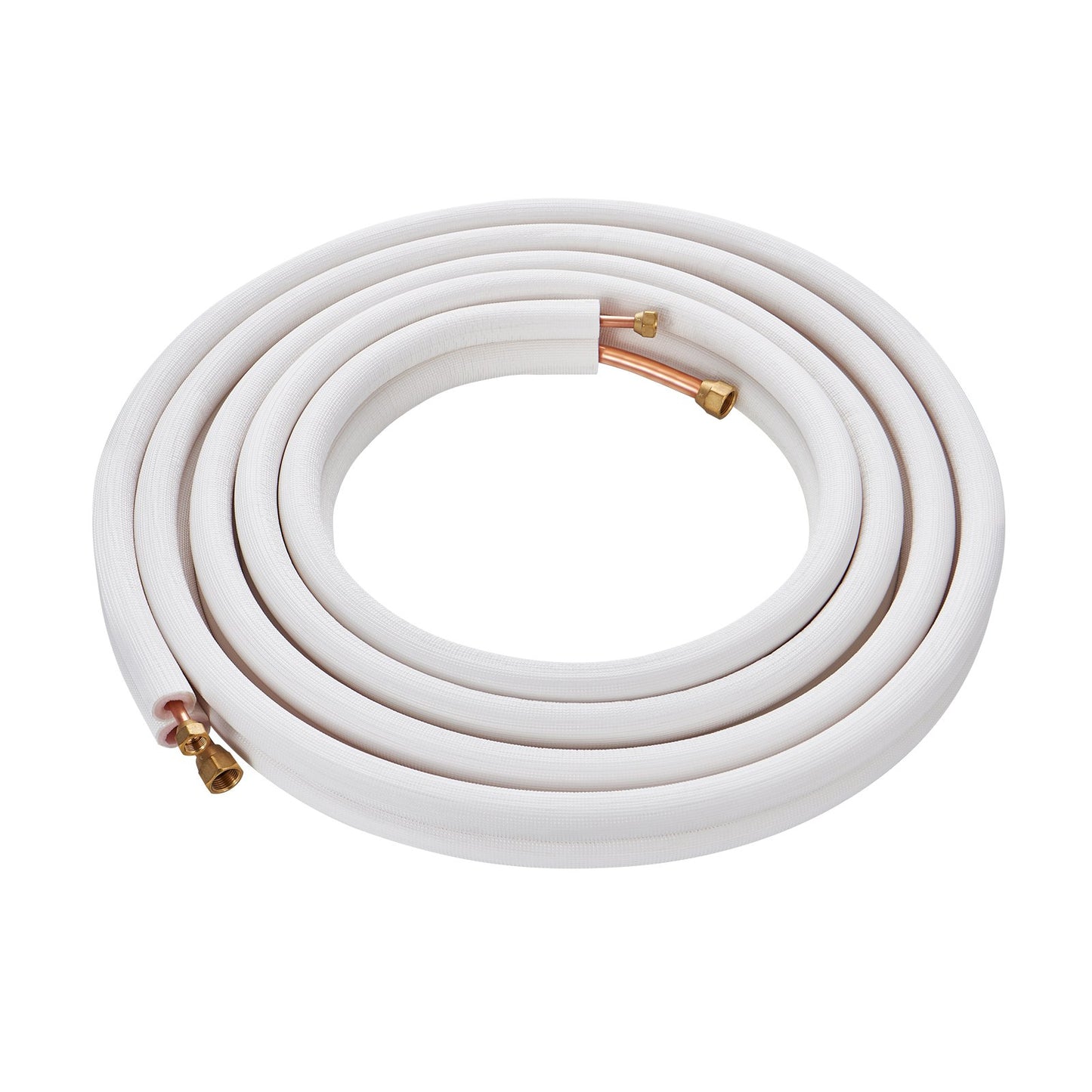 7620 mm Mini Split Line Set, 9,5 & 15,9 mm OD kopparrör och trippelskiktsisolering, för Mini Split Air Conditioning Köldmedium eller Värmepumputrustning & VVS med omslagsremsor.
