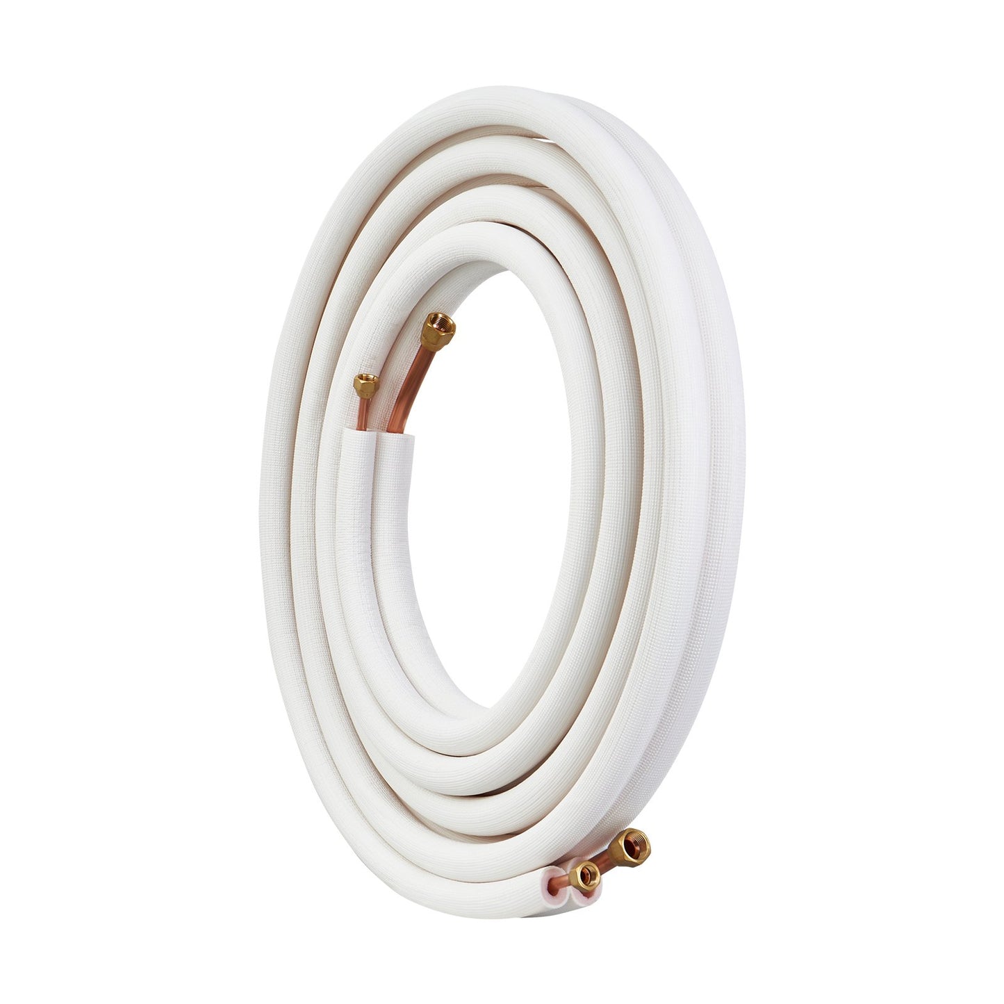 7620 mm Mini Split Line Set, 9,5 & 15,9 mm OD kopparrör och trippelskiktsisolering, för Mini Split Air Conditioning Köldmedium eller Värmepumputrustning & VVS med omslagsremsor.