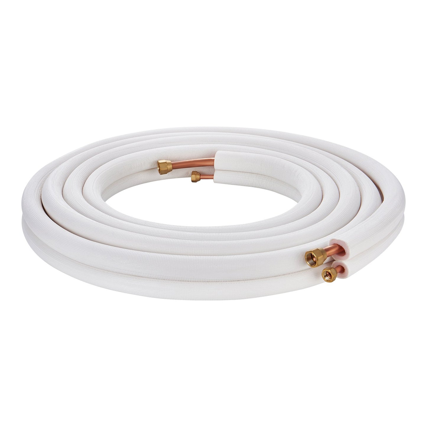 7620 mm Mini Split Line Set, 9,5 & 15,9 mm OD kopparrör och trippelskiktsisolering, för Mini Split Air Conditioning Köldmedium eller Värmepumputrustning & VVS med omslagsremsor.