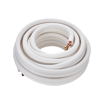 15240mm Mini Split Line Set, 6.4 &amp; 9.5mm OD Copper Pipe and Triple Layer Insulation, for Mini Split Air Conditioning Refrigerant or Heat Pump Equipment &amp; HVAC with Wrapping Strips.