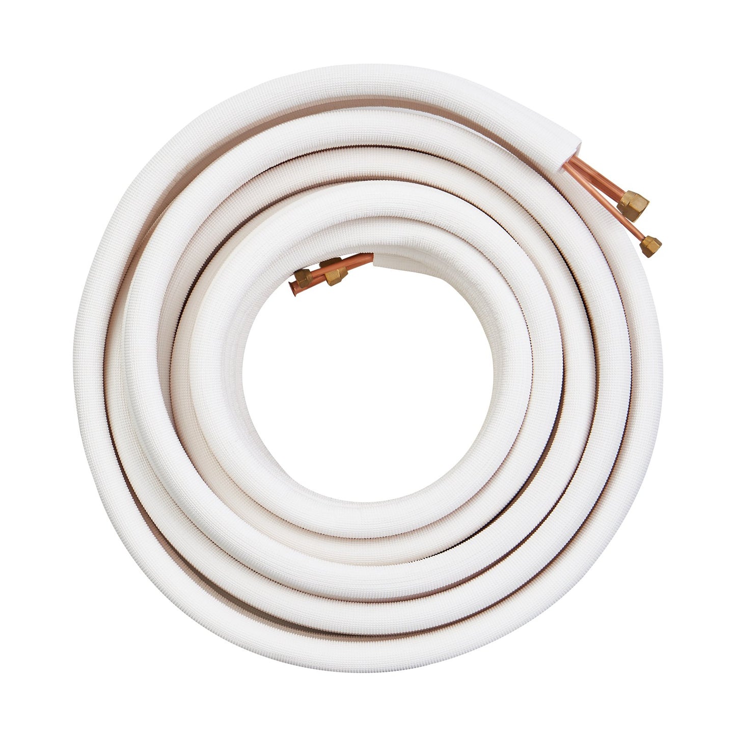 15240 mm Mini Split Line Set, 6,4 & 12,7 mm OD kopparrör och trippelskiktsisolering, för Mini Split Air Conditioning Köldmedium eller Värmepumputrustning & VVS med omslagsremsor.