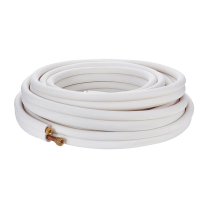 15240mm Mini Split Line Set, 9.5 &amp; 15.9mm OD Copper Pipe and Triple Layer Insulation, for Mini Split Air Conditioning Refrigerant or Heat Pump Equipment &amp; HVAC with Wrapping Strips.