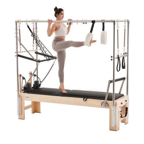 Pilates Reformer Wooden Pilates Machine Home Gym Exercise Equipment | EU
