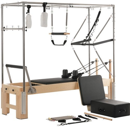 Pilates Reformer Wooden Pilates Machine Home Gym Exercise Equipment | EU