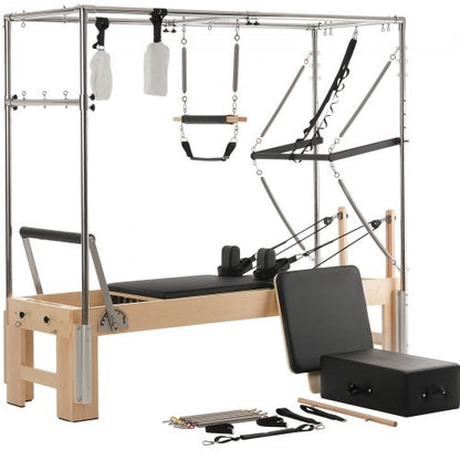 Pilates Reformer Wooden Pilates Machine Home Gym Exercise Equipment | EU