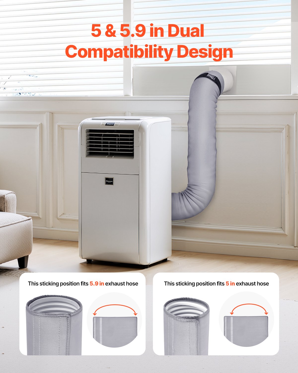 Luftkonditioneringsslangskydd Bärbar AC-isolerad avgasslanghylsa