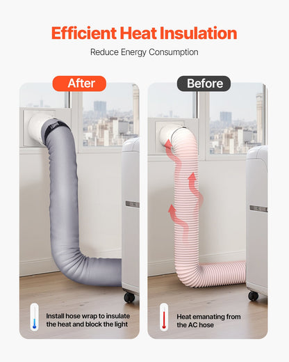 Luftkonditioneringsslangskydd Bärbar AC-isolerad avgasslanghylsa
