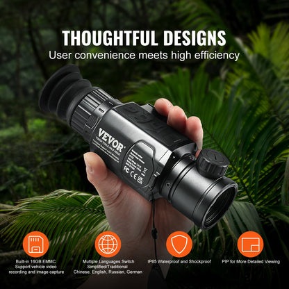 Termisk kamera Monocular Hunting Imaging Telescope 1X -8X Zoom 0,39" OLED-skärm