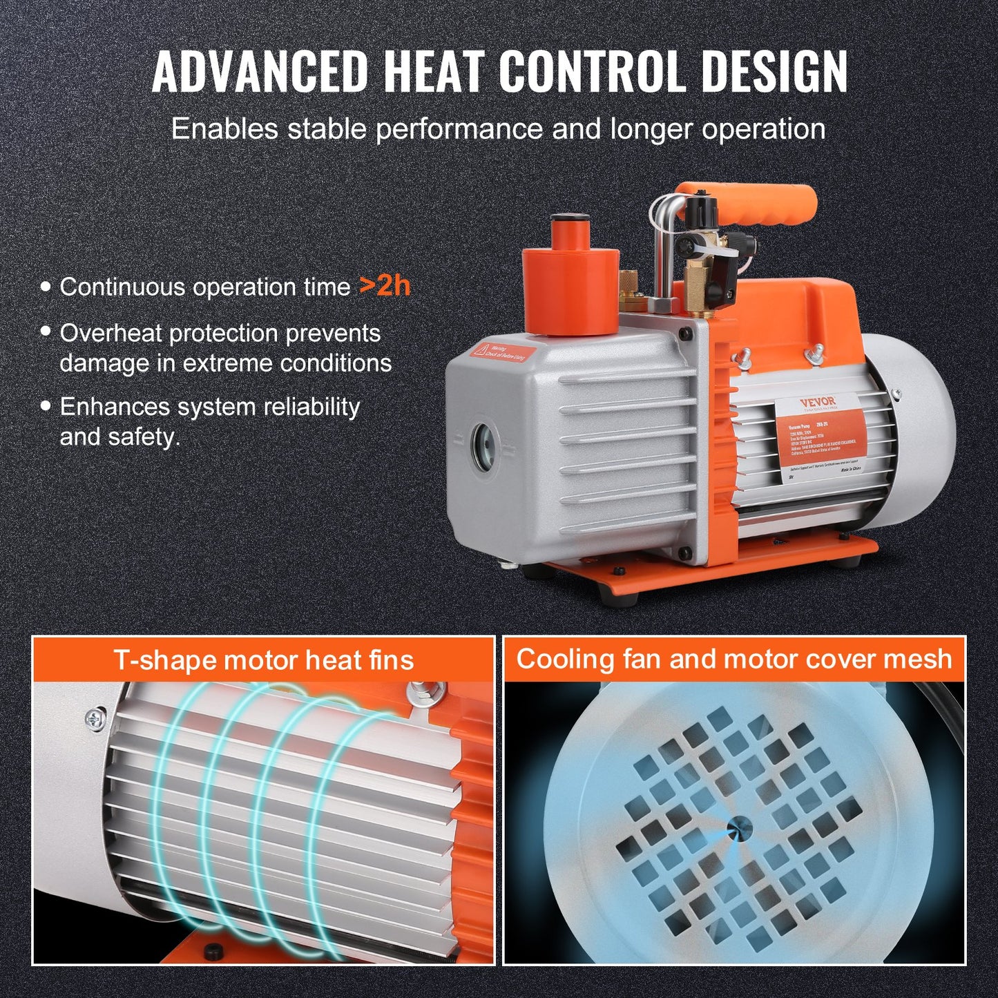 5 CFM Vakuumpumpe Klimaanlage Vakuumpumpe 2-Stufen Drehschieber HVAC