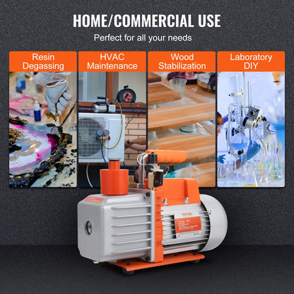 5 CFM Vakuumpumpe Klimaanlage Vakuumpumpe 2-Stufen Drehschieber HVAC