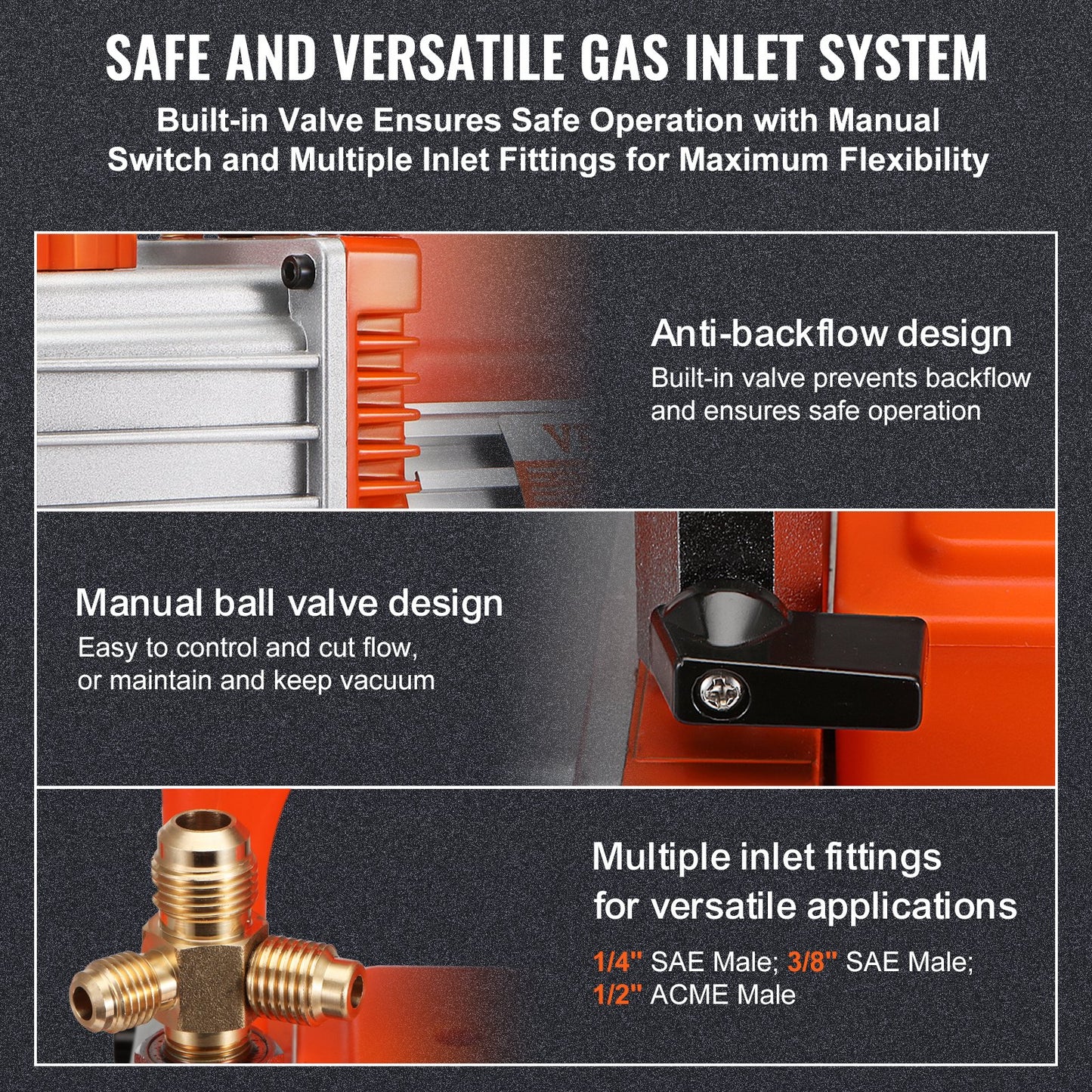 5 CFM Vacuum Pump Air Conditioning Vacuum Pump 2-Stage Rotary Vane HVAC