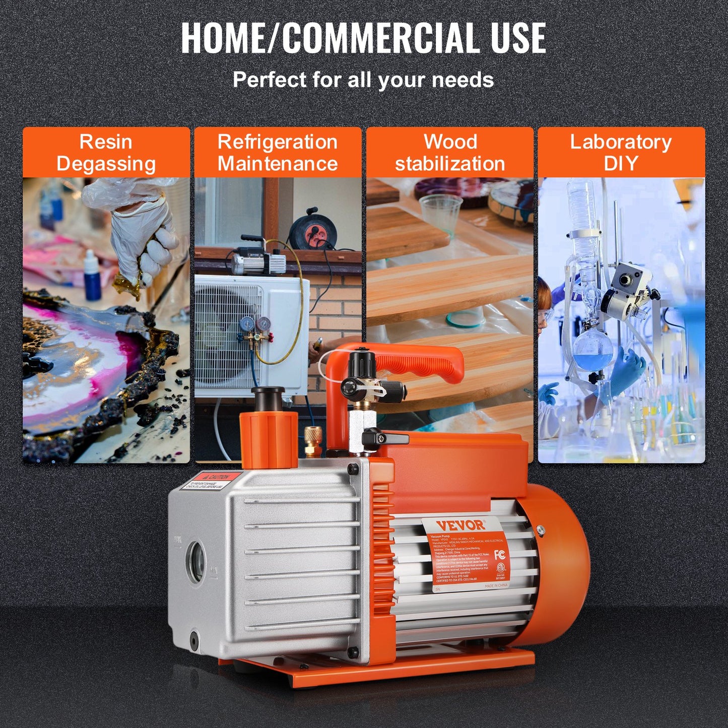 5 CFM Vacuum Pump Air Conditioning Vacuum Pump 2-Stage Rotary Vane HVAC