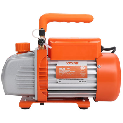 1/5 HP Single Stage Vacuum Pump, 3.5 CFM, 220-240V AC Air Conditioning Vacuum Pump, 1/4" SAE Male 1/2" ACME Male Inlet, for HVAC Repair, Refrigeration Maintenance, Resin Degassing