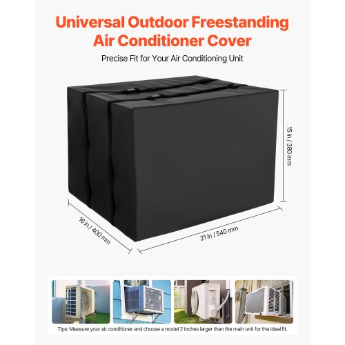 Luftkonditioneringsskydd 530 x 400 x 380 mm Vattentätt Justerbart Rem |  EU