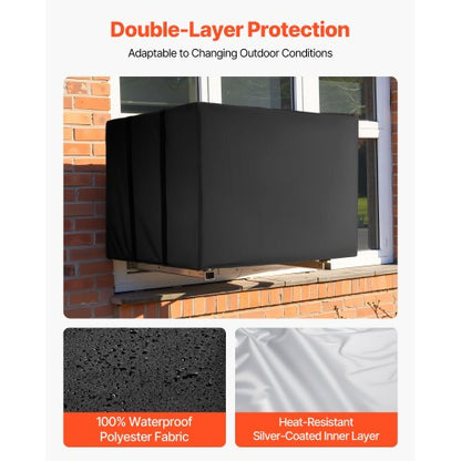 Luftkonditioneringsskydd 530 x 400 x 380 mm Vattentätt Justerbart Rem |  EU