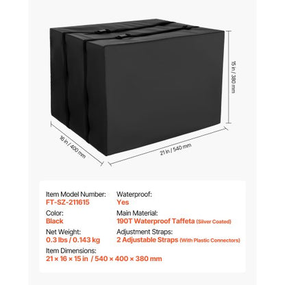 Luftkonditioneringsskydd 530 x 400 x 380 mm Vattentätt Justerbart Rem |  EU