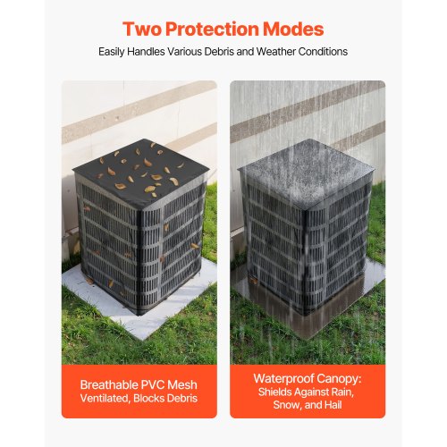 711 x 711 x 812 mm Luftkonditioneringsskydd Dubbelskiktat Avtagbart Baldakin |  EU