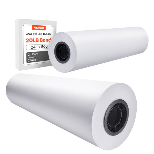 Bredformat pappersplotterpapper 2 rullar 24 tum x 500 ft CAD Bond-rullar