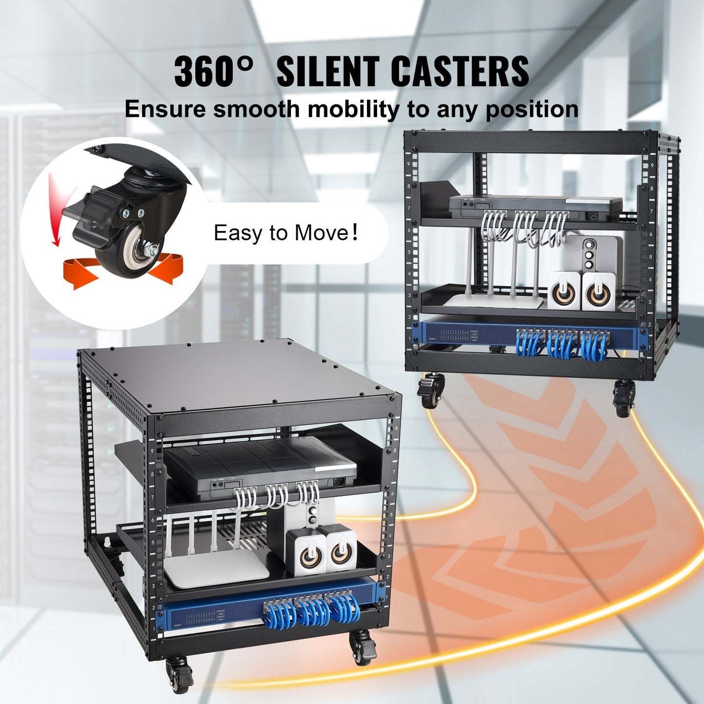 Server-Rack-Netzwerkgehäuse 23"-40" des Pfosten-9U 4 justierbar