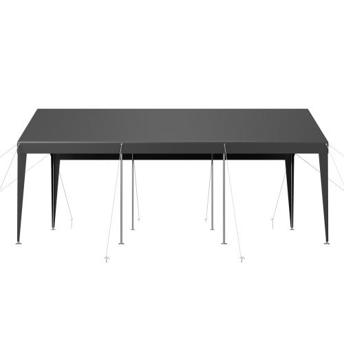 Carport/Tält för bil, 3 x 6 meter, kraftigt, bärbart, grått