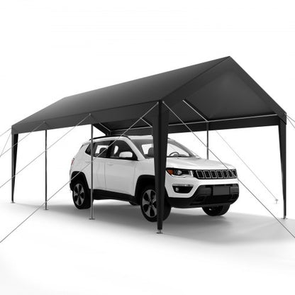 Carport/Tält för bil, 3 x 6 meter, kraftigt, bärbart, grått