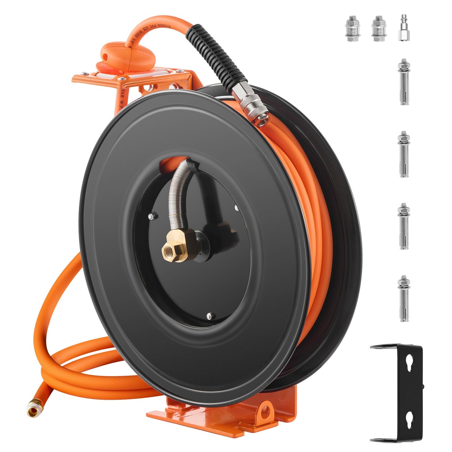 Infällbar luftslangrulle 3/8 IN x 50FT Hybrid luftslangrulle Max 300 PSI