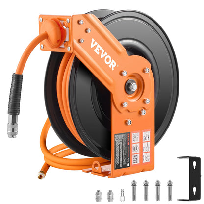 Infällbar luftslangrulle 3/8 IN x 50FT Hybrid luftslangrulle Max 300 PSI