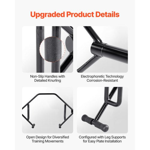 Trap Bar Hex Bar Squat Shrug Skivstång Tyngdlyftning Öppen Ram 50 mm |  EU