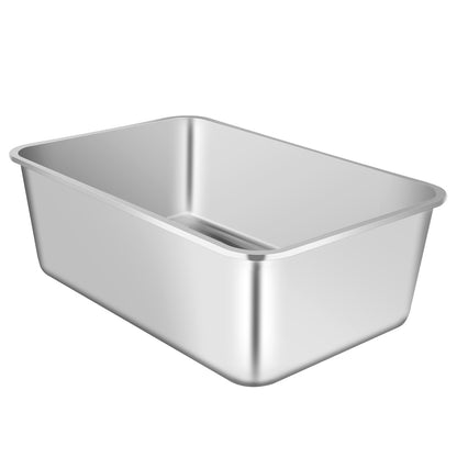 8 in deep cat litter box Odor-free litter box with filtering footboard