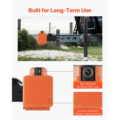 Kragenkupplungsschloss, passend für 2 und 2-5/16-Zoll-Kupplungen, Anhängerkupplungsschloss | EU