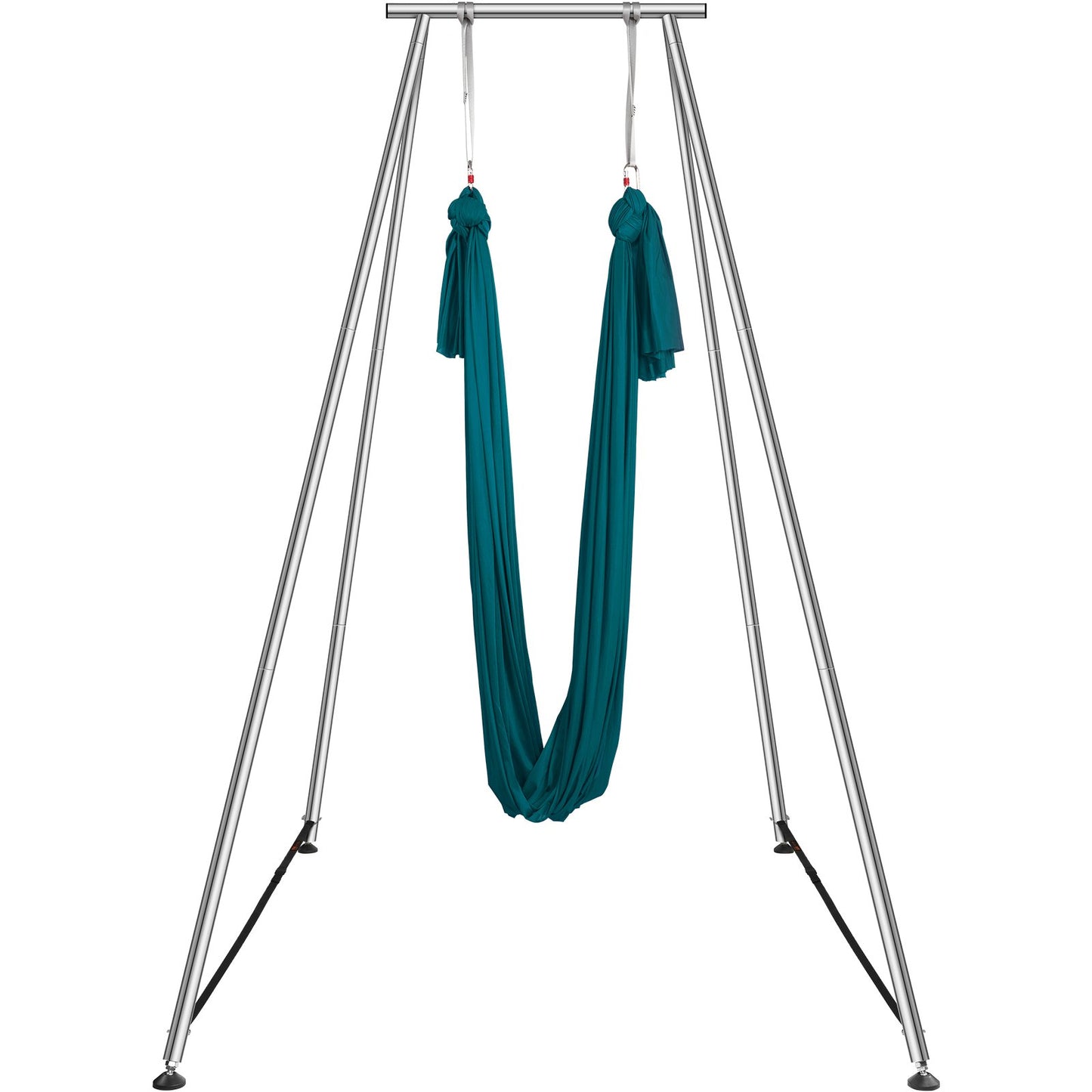Aerial Yoga Ram & Yoga Hängmatta, 9,67 ft Höjd Professionell Yoga Swing Stand Levereras med 6,6 Yards Aerial Hammock, Max 551,15 lbs Lastkapacitet Yoga Rigg för inomhus utomhus Aerial Yoga, Grön