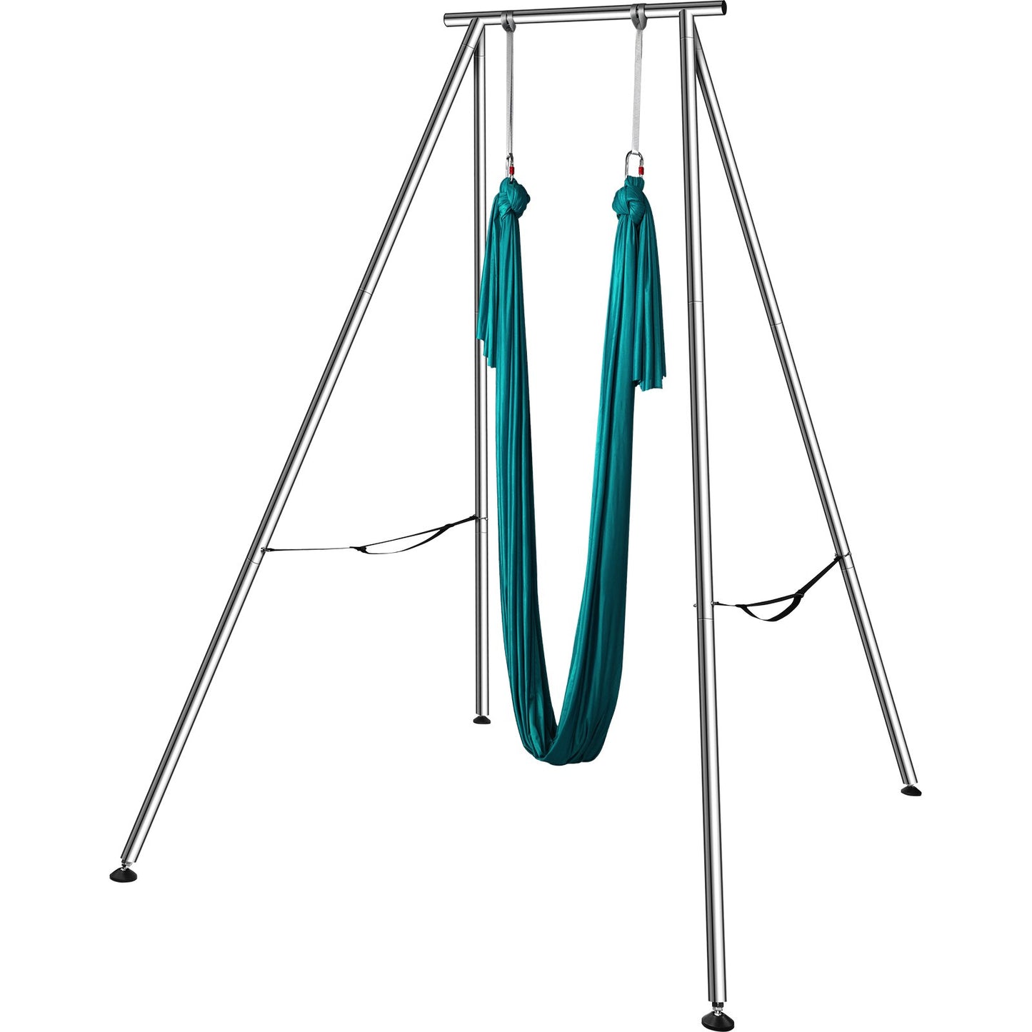 Aerial Yoga Ram & Yoga Hängmatta, 9,67 ft Höjd Professionell Yoga Swing Stand Levereras med 6,6 Yards Aerial Hammock, Max 551,15 lbs Lastkapacitet Yoga Rigg för inomhus utomhus Aerial Yoga, Grön