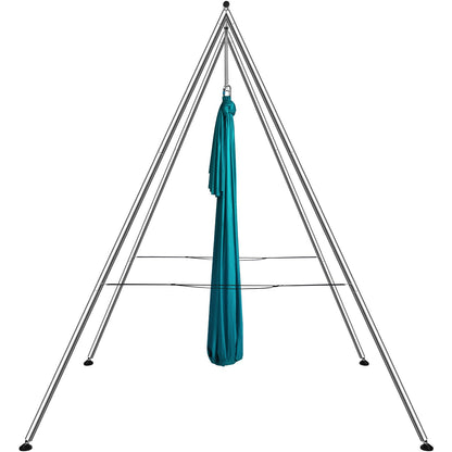 Aerial Yoga Ram & Yoga Hängmatta, 9,67 ft Höjd Professionell Yoga Swing Stand Levereras med 6,6 Yards Aerial Hammock, Max 551,15 lbs Lastkapacitet Yoga Rigg för inomhus utomhus Aerial Yoga, Grön