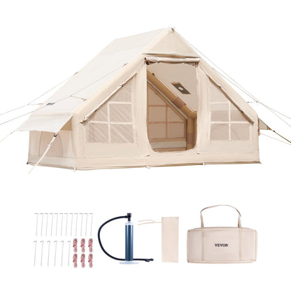 Inflatable tent for camping 3-5 person glamping tent with pump Easy to set up