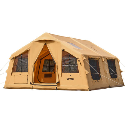 Inflatable tent for camping 8-12 people glamping tent with pump Easy assembly