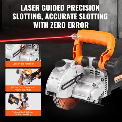 42mm Elektrisk Wall Chaser Groove Skärmaskin Väggslitsmaskin 4800W