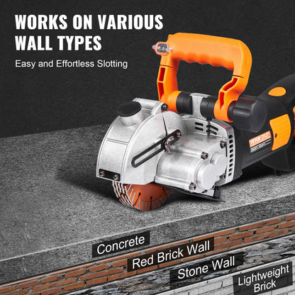 42mm Elektrisk Wall Chaser Groove Skärmaskin Väggslitsmaskin 4800W