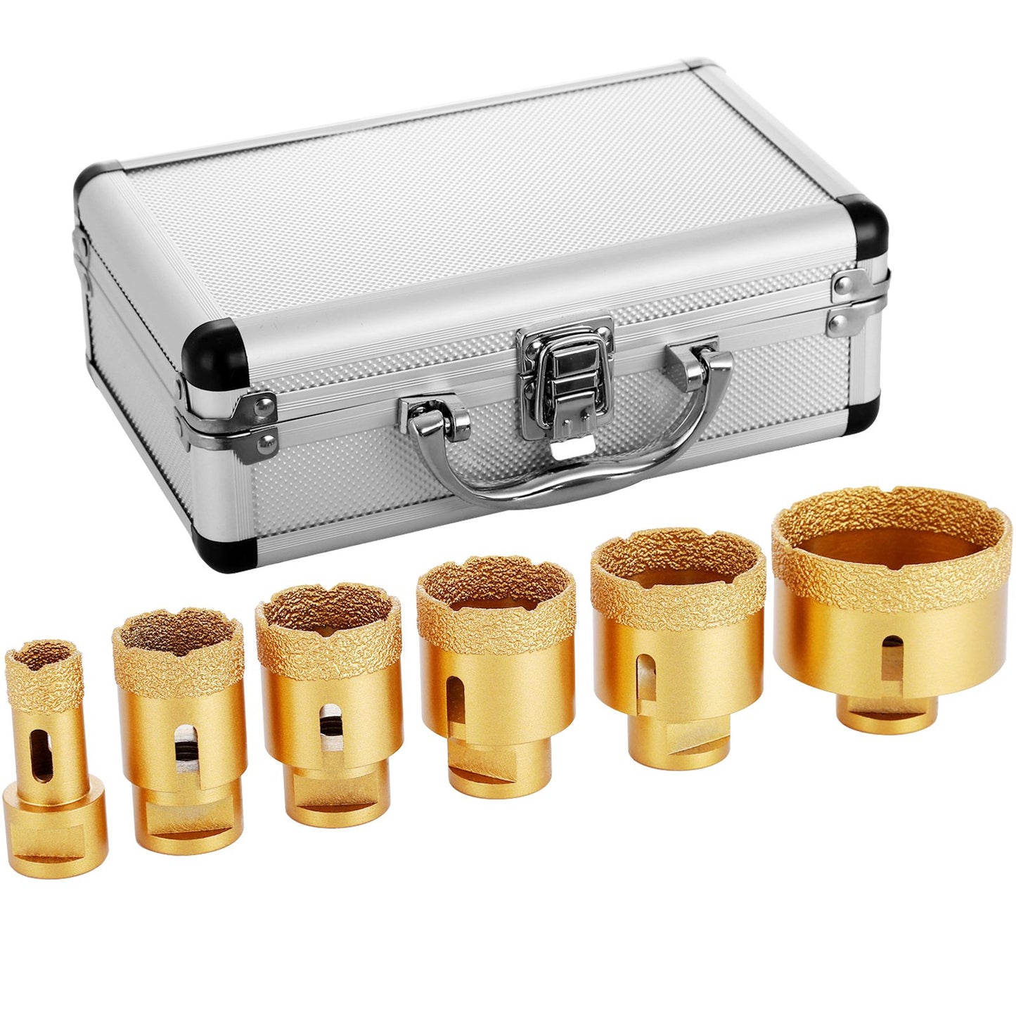 Diamond Hålsåg Set 6 ST Diamond Borr Bits Set med 20mm-68mm Diamond Borr Bits för keramiska plattor marmor