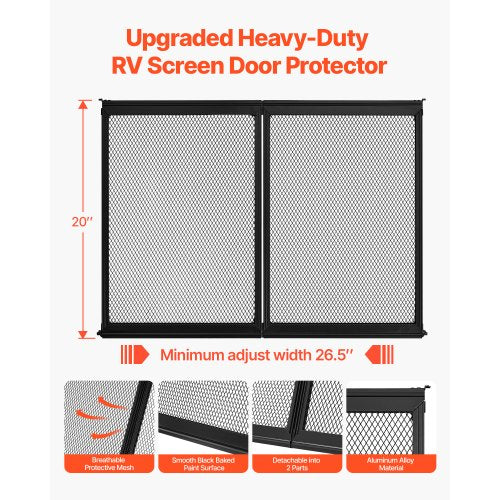 RV-dörrskydd 673,1 x 508 mm dörrgaller aluminiumlegering för husdjur