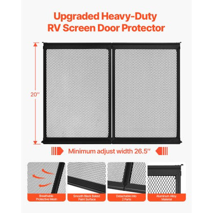 RV-dörrskydd 673,1 x 508 mm dörrgaller aluminiumlegering för husdjur