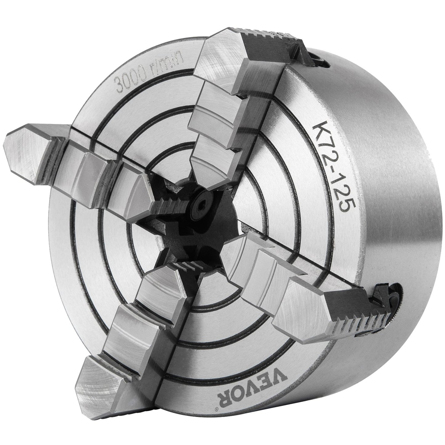 K72-125 5-tums svarvchuck Oberoende vändbar käft 125MM metallsvarvmaskinstillbehör för minimetallsvarvmaskin 4-käftsvarvchuck