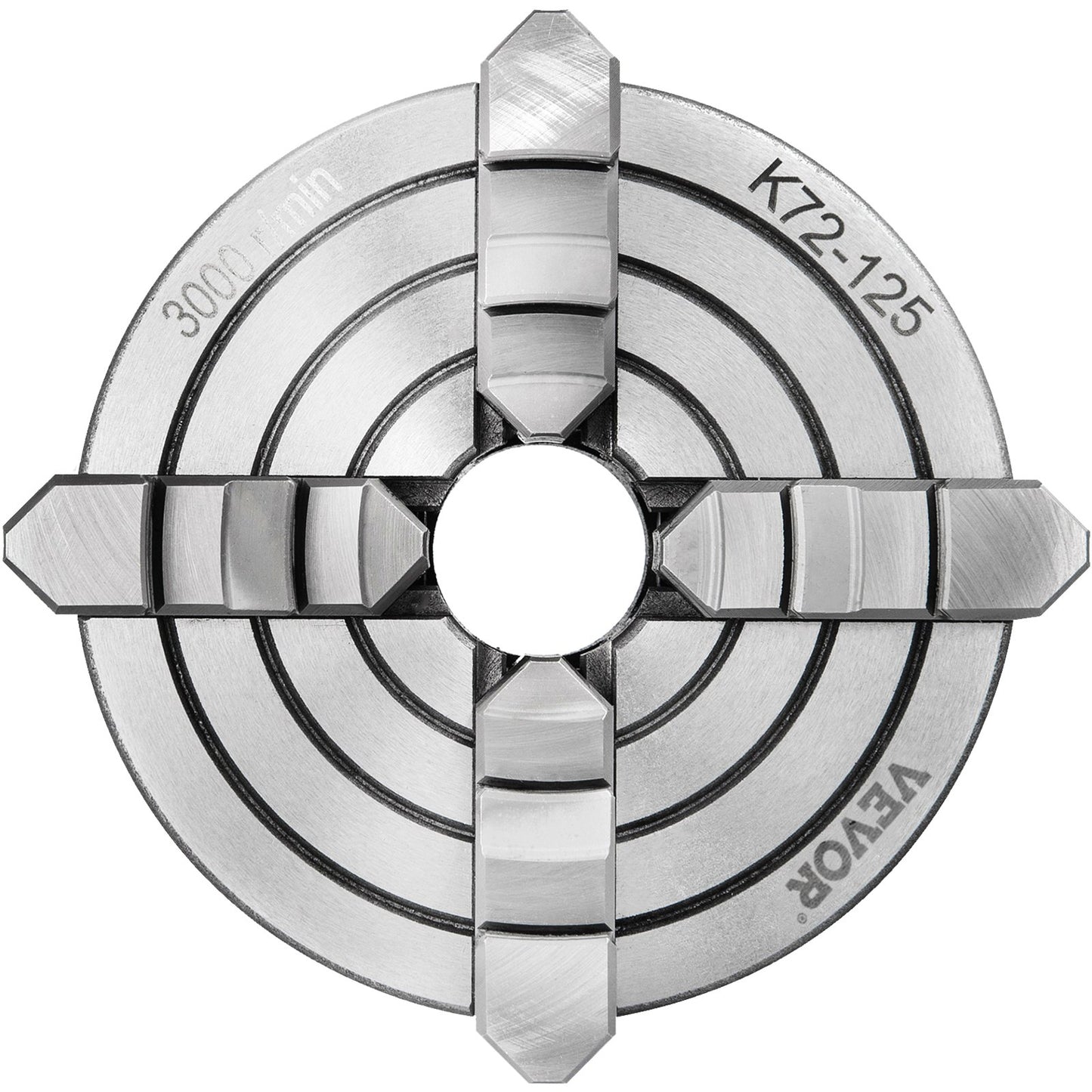 K72-125 5-tums svarvchuck Oberoende vändbar käft 125MM metallsvarvmaskinstillbehör för minimetallsvarvmaskin 4-käftsvarvchuck