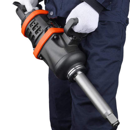 2,5 cm luftslagsnyckel, upp till 7016,37 N·m Beast Reverse Moment Output Pneumatisk slagpistol med 20 cm förlängt städ för reparationer och underhåll av tunga maskiner/semi-lastbilar/bussar