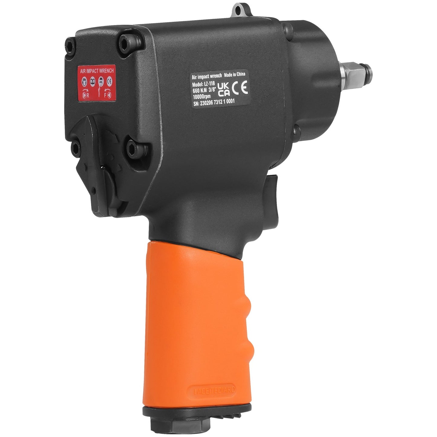 Luftslagskruvdragare 3/8" fyrkantsdrift 690ft-lbs Muttersprängande vridmoment 90-120PSI