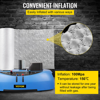 Air Cushion Film, 984 Ft Length Air Cushion Bubble Bags Film, 16 Inch Width Film, Roll Bubble Bags Film for Wrap Machine