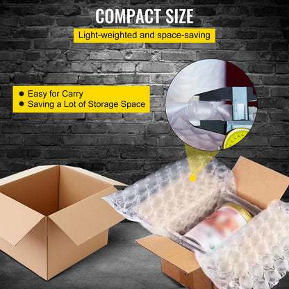 Air Cushion Film, 984 Ft Length Air Cushion Bubble Bags Film, 16 Inch Width Film, Roll Bubble Bags Film for Wrap Machine