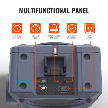 Air purifier with 3-stuff stackable Negativluftmaschine 550 CFM